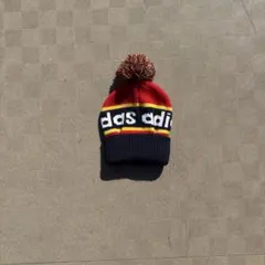 y2k 00s adidas archive レトロボーダーニット帽ビーニー　F