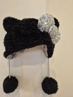 USJ　キティ　ファンキャップ　帽子　スパンコール