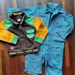 ベビードール上着&つなぎ オーバーオールセット