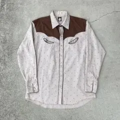 レア◎USA製ヴィンテージ古着70s〜ウエスタンシャツ長袖XLブラウン菅田将暉