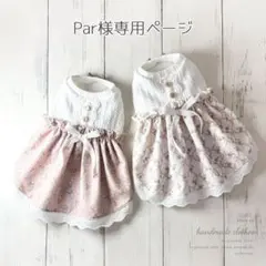 ♥︎︎Par様専用♥︎︎ ハンドメイド 犬服 クラシカルローズ ピンク ワンピース 春