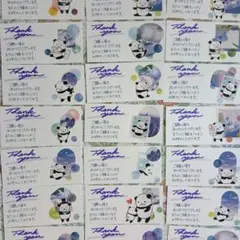 サンキューカード　３０枚　手書き　パンダ　サンクスカード