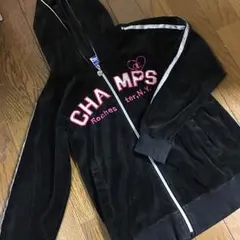 champion 黒 ピンク シルバー チャックの部分が♡