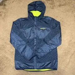 adidas NEO ウインドブレーカー フード付 M 紺 ドット