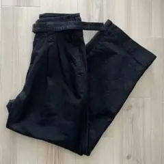 UNIQLO U ユニクロユー　ベルテッドタックワイドパンツ W64