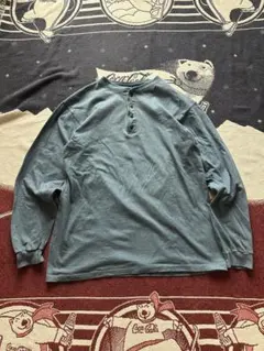 80s 90s usa製 L.L.Bean ヘンリーネックロンt 長袖tシャツ
