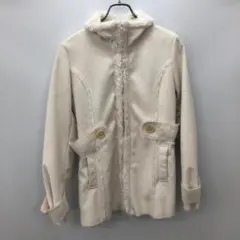 ボッシーヒル フェイクムートンコート 白系 Mサイズ あったか冬アウター