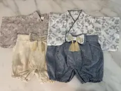 袴ロンパース　70サイズ　cottoli バースデイ　双子　色違い　2着セット