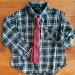 ネクタイ　チェックシャツ　コムサ　110㎝