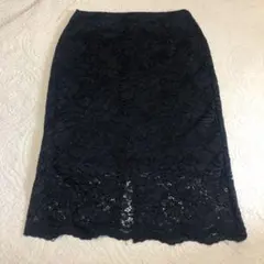 GU レースタイトスカート ネイビー　M