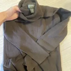 Eddie Bauer ブラウン タートルネック セーター
