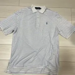 Polo Golf ポロシャツ M ホワイト/ストライプ　ラルフローレン