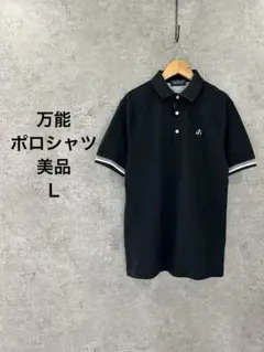 CREATION CUBE ポロシャツ L 黒 刺繍ロゴ 美品 シンプル 定番のサムネイル