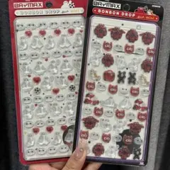 （バラ売り可能）ベイマックスmini ボンボンドロップステッカーシール2枚セット