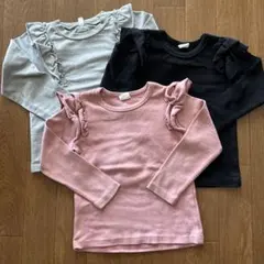 devirock フリル付き長袖カットソー 100