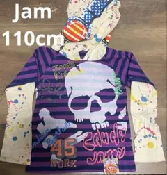 JAMジャム　フード付き長袖Tシャツ　パーカー110cm ドクロ