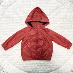 COMME CA ISM コムサイズム ナイロンパーカー　90 レッド 腰ポッケのサムネイル