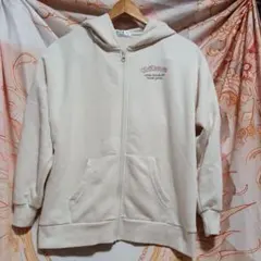 ちいかわ フルジップパーカー クリーム色 150　耳付き
