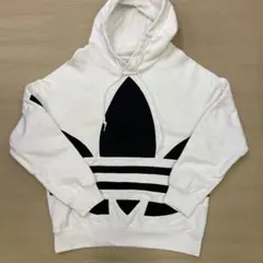 adidas アディダス ビッグ トレフォイル スウェット パーカー ホワイト