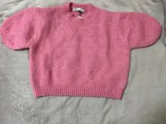 ZARA ピンク 半袖ニットセーター Sサイズ