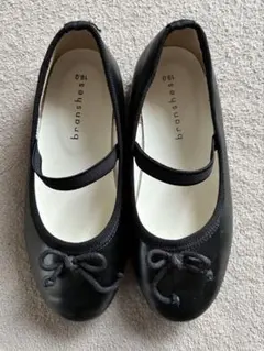 【未使用】ブランシェス ブラック　バレエシューズ フォーマルシューズ　19cm