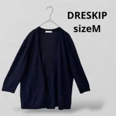 DRESKIPドレスキップ　7分袖スキッパーカーディガン　Ｍサイズ　ネイビーのサムネイル