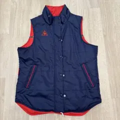 レディース ゴルフ ベスト リバーシブル　　ネイビー/レッド