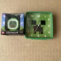 Minecraft 置き時計 緑色　腕時計　箱から出して送りますのサムネイル