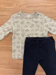 プティマイン 無印良品 長袖Tシャツ ハーフパンツ90 上下セット 保育園着