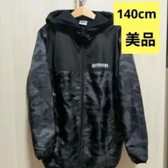 【美品】OUTDOOR カモフラージュナイロンジャケット　薄手　140cm