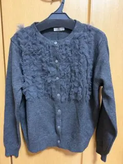 【新品・未着用】eim plus チュールドッキングニットカーディガン