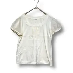 ナチュラルビューティーベーシック 半袖シフォン袖カットソー　レース フェミニン