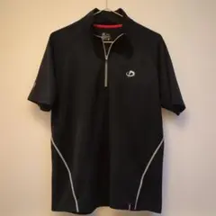 Phiten　DESCENTE　ブラック ポロシャツ Lサイズ