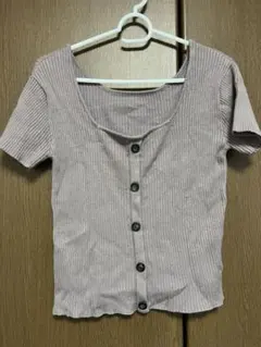 GRL ニットトップス　ピンクベージュ