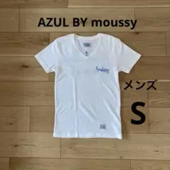 サーマル　Ｖネック　Tシャツ　半袖　刺繍　メンズ　S 白