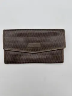 M VALENTINO 長財布 茶 Vロゴ総柄