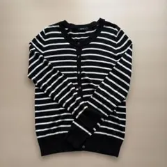 COMME CA ISM ボーダー カーディガン Mサイズ