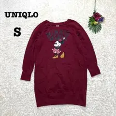 ユニクロ　スウェットワンピース　ミニー　ゆったり　オーバーサイズ　カジュアル　S