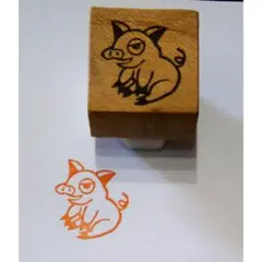 H957.消しゴムはんこ(スタンプ)ブタ