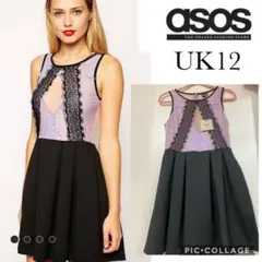 ASOS 総レースシースルートップスワンピース♡
