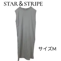 STAR & STRIPE ノースリーブワンピース グレー M