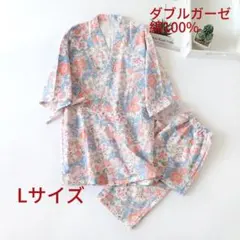 甚平 部屋着 L上下セット 夏用　作務衣 じんべい レディース　未使用