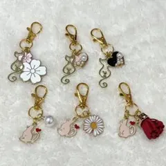 猫ちゃんミニチャーム 6個セット