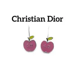 クリスチャンディオール ピアス アップル ピンク シルバー CD