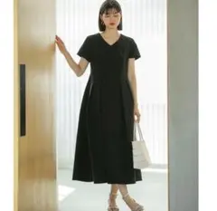 完売商品！オペークドットクリップ サッカーストライプ ワンピース Mサイズ