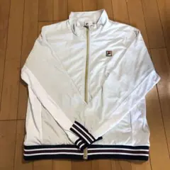 FILA ホワイト ジップアップジャケット Lサイズ