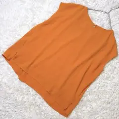 美品✨ ロペピクニック バックスリットブラウス 38 オレンジ 華やか 上品