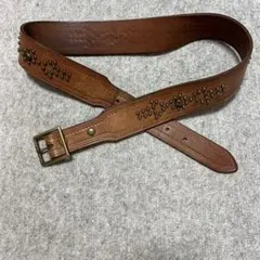 RALPH LAUREN スタッズ付きレザーベルト