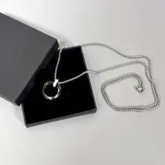 新品✨三連リング ネックレス メンズ ステンレス316 ブラックのサムネイル