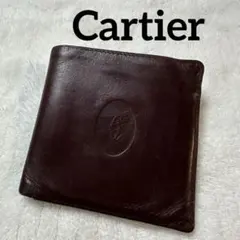 カルティエ／Cartier マストライン オールレザーウォレット 二つ折り財布